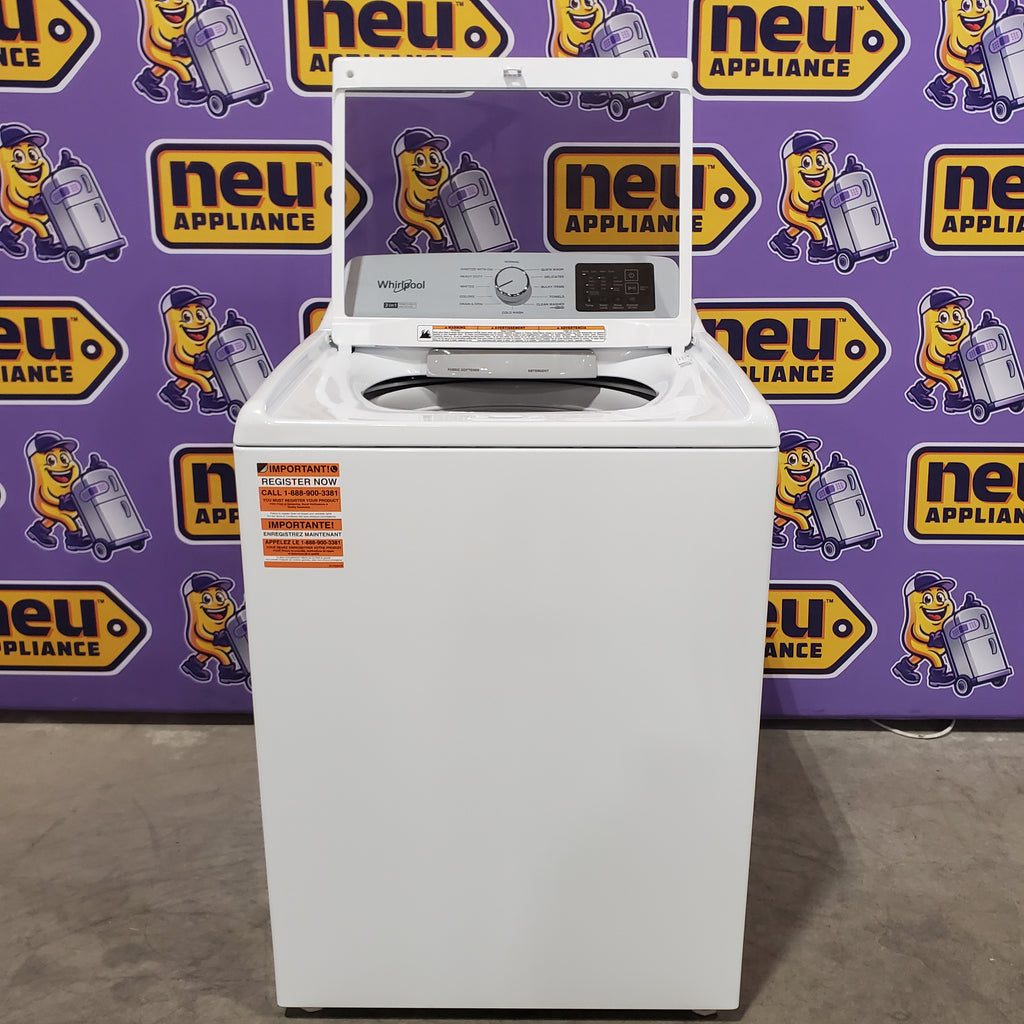 Whirlpool® 4.2-4.3 Cu. Ft. Top Load Washer with 2-in-1 Removable Agitator and Soft Close Glass Lid 22121501 - WTW4307SW - Open Box