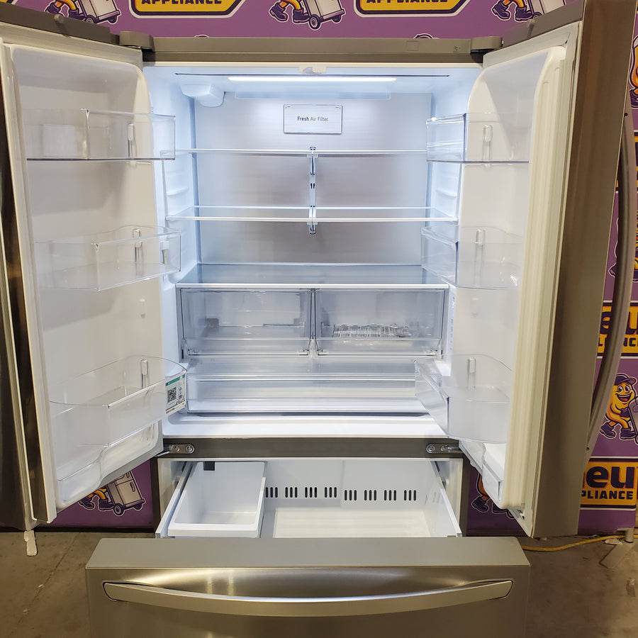 LG 27 cu. ft. Smart Counter-Depth MAX™ French Door Refrigerator with Linear Cooling™ and Internal Water Dispenser LRFLC2706S - Scratch & Dent (Minor)