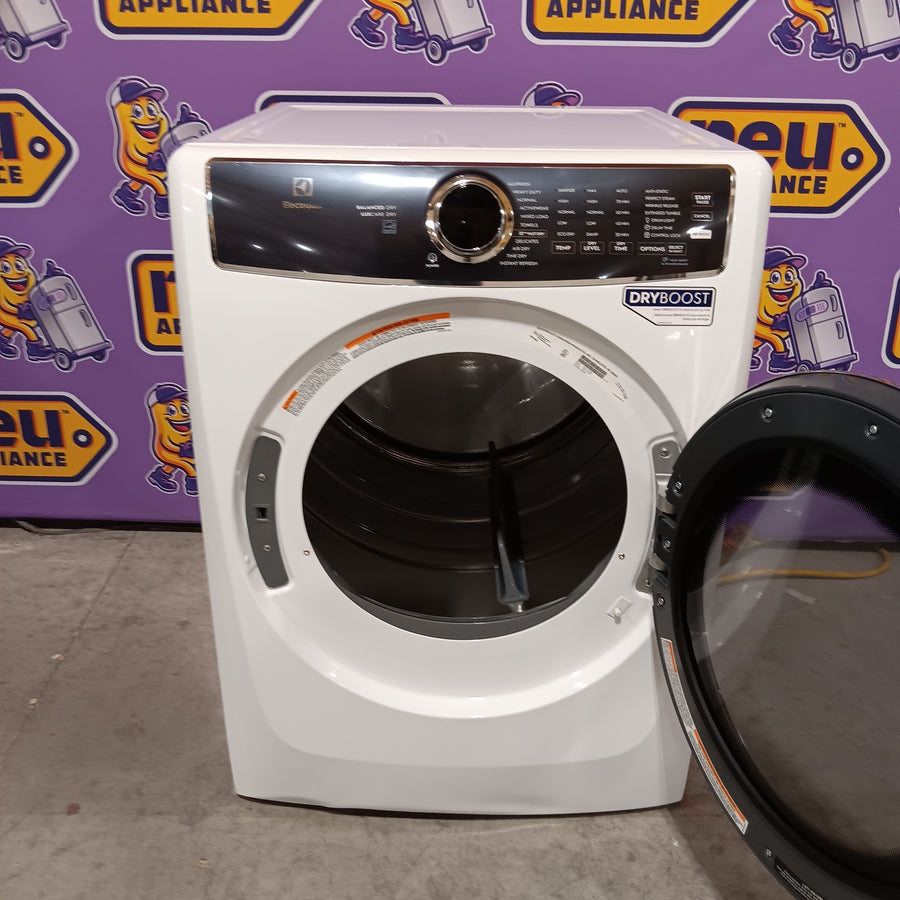 Electrolux 8.0 cu. ft. Front Load Electric Dryer with Perfect Steam 22421770 - ELFE7637AW - Open Box