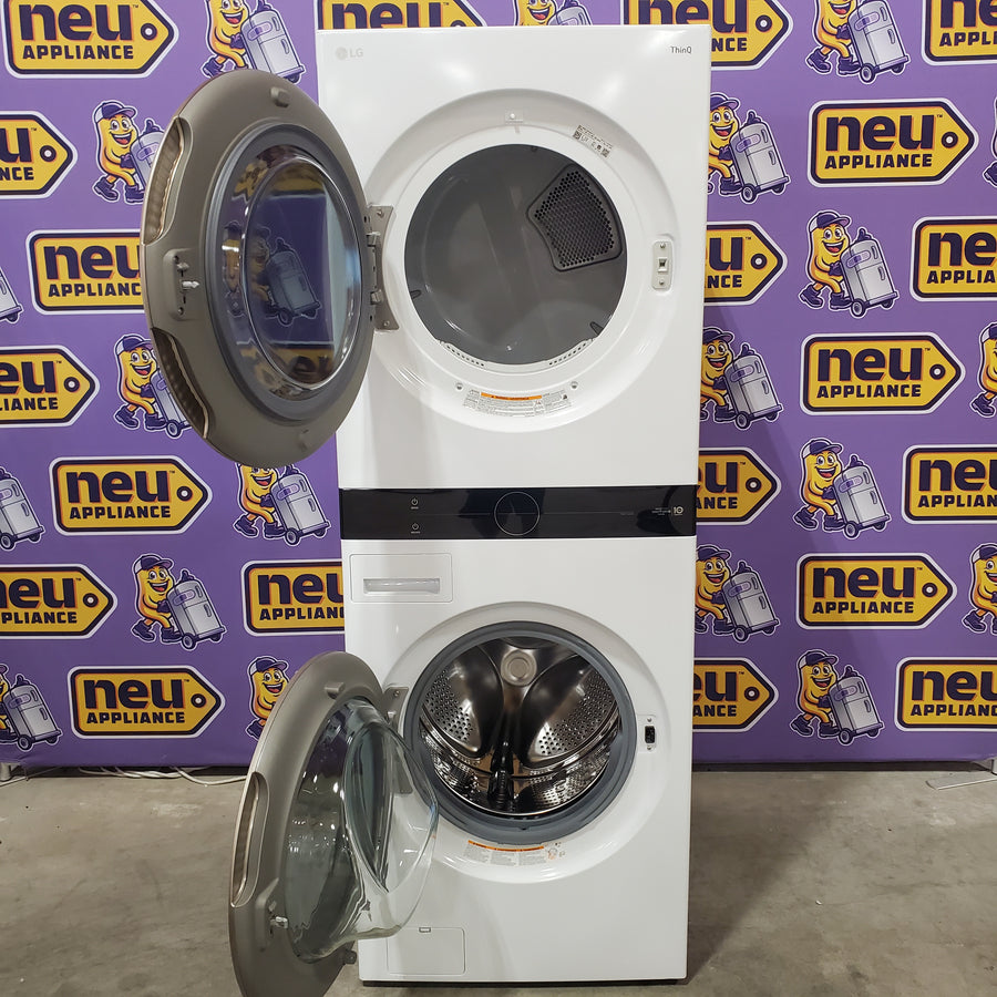 LG Front Load Wash Tower with Center Control 4.5 Cu. Ft. Washer and 7.4 Cu. Ft. Dryer WKE100HWA - Open Box