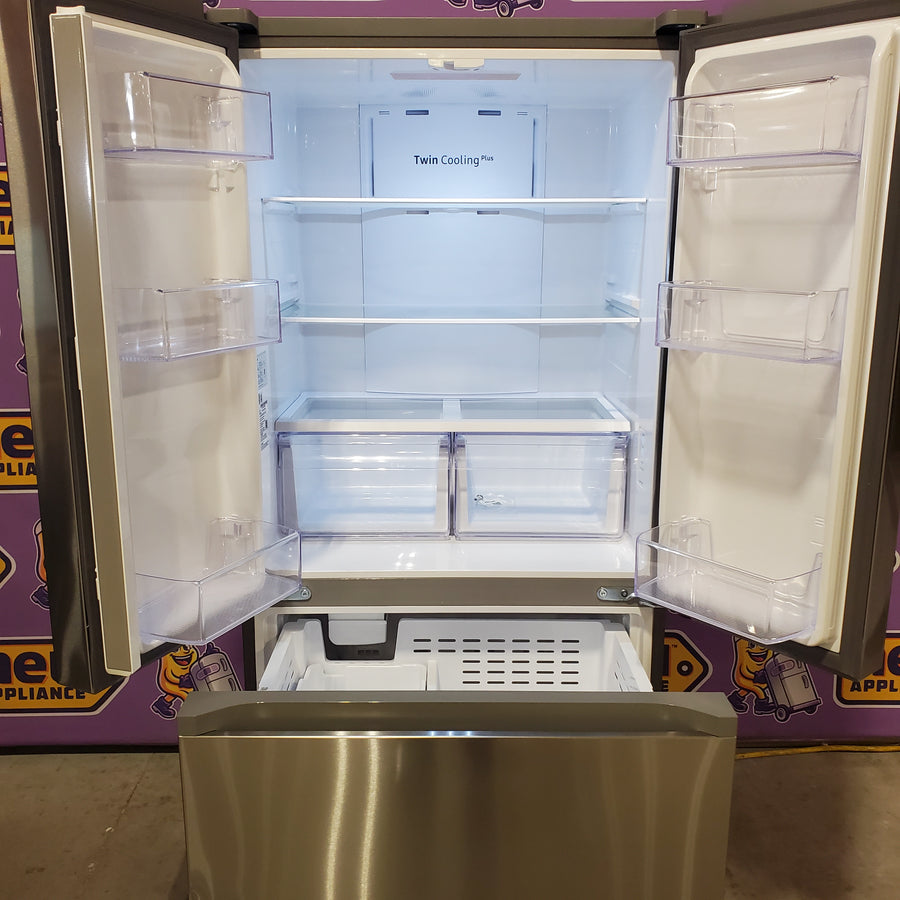 Samsung 18 cu. ft. 33" Wide 3-Door Smart Counter Depth Stainless Steel French Door Refrigerator RF18A5101SR - Scratch & Dent (Moderate)