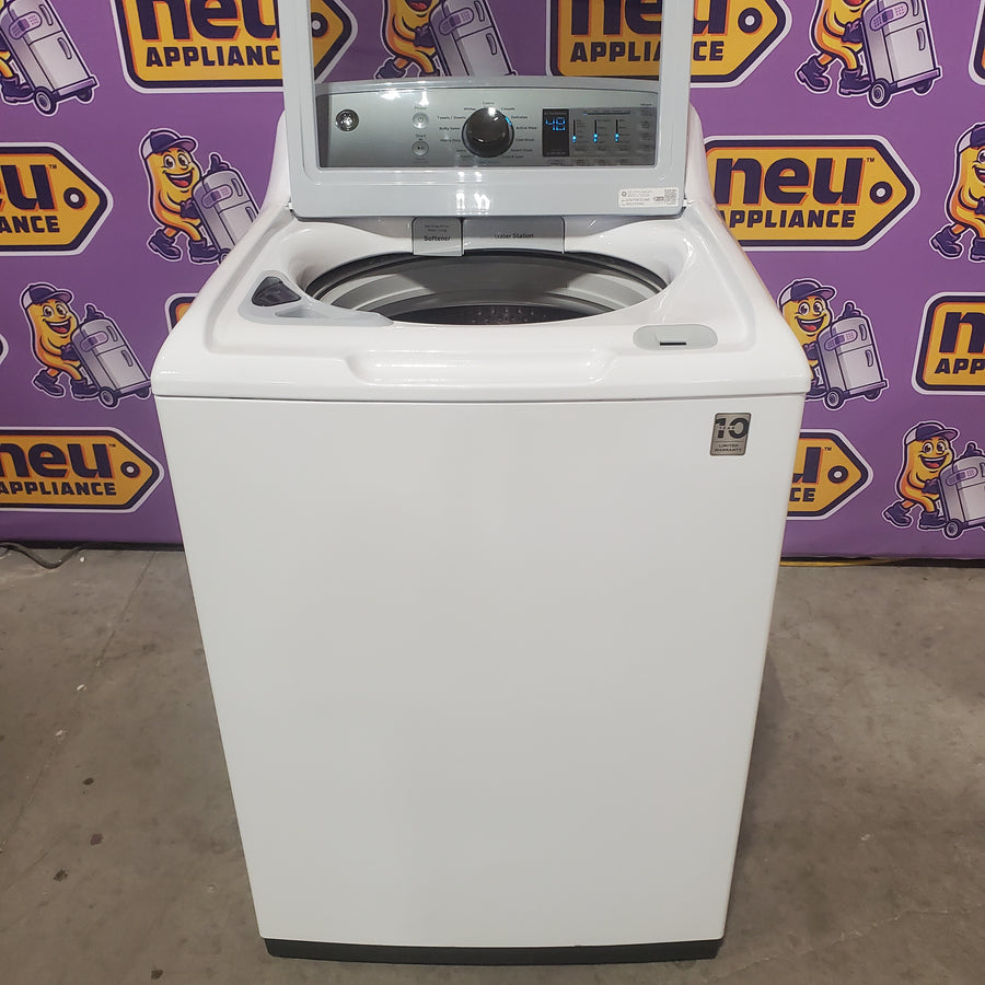 GE® 5.0 cu. ft. Capacity Smart Washer with Stainless Steel Basket in White GTW750CSLWS - Certified Refurbished