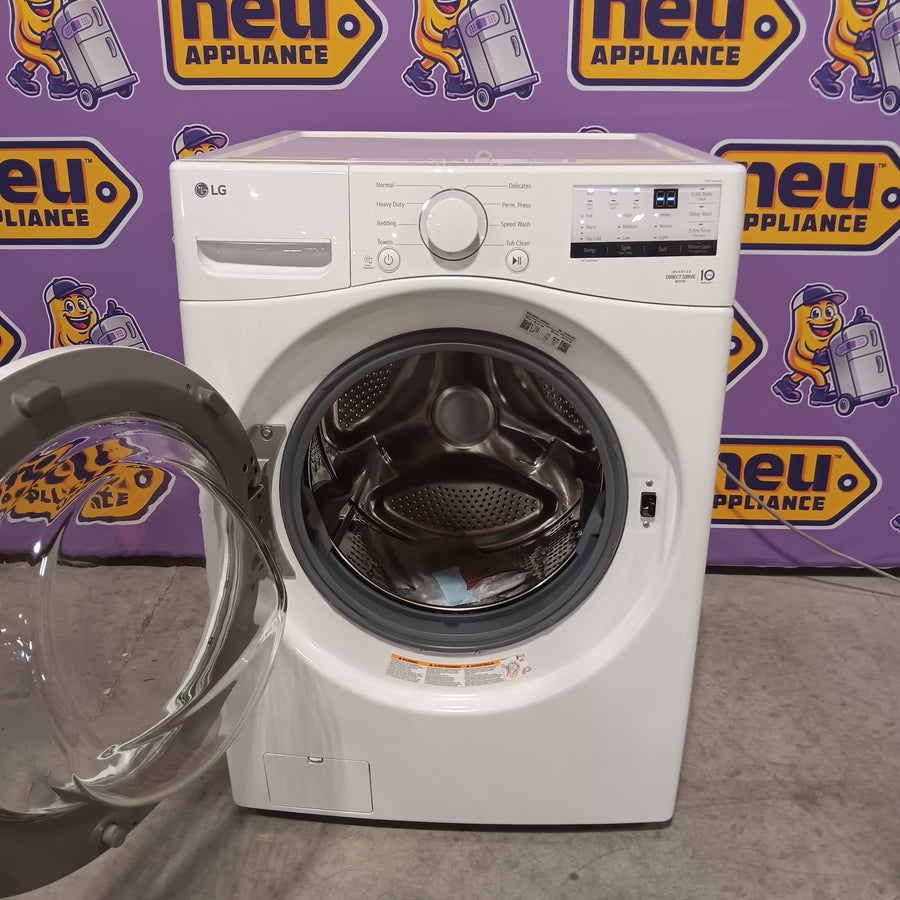 LG Ultra Large Capacity Front Load 4.5 Cu. Ft. Washer in White with ColdWash Technology WM3400CW - Scratch & Dent (Minor) and LG 7.4 cu. ft. Large Capacity Electric Dryer in White 16264 - DLE3400W - Scratch & Dent (Minor)