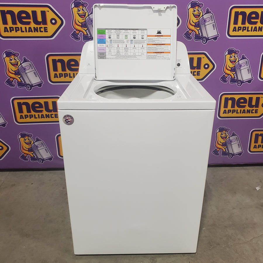 Amana Top Load 3.5 Cu. Ft. Washer with Dual Action Agitator, Porcelain Tub, and Late Lid Lock NTW4516FW - Certified Refurbished