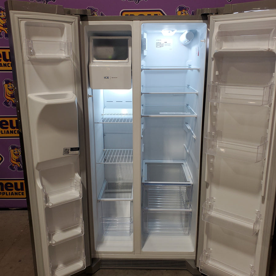 Frigidaire 33" Wide 22.3 cu. ft. ENERGY STAR Side by Side Refrigerator Stainless Steel with Exterior Water and Ice Dispenser FRSS2323AS - Scratch & Dent (Minor)