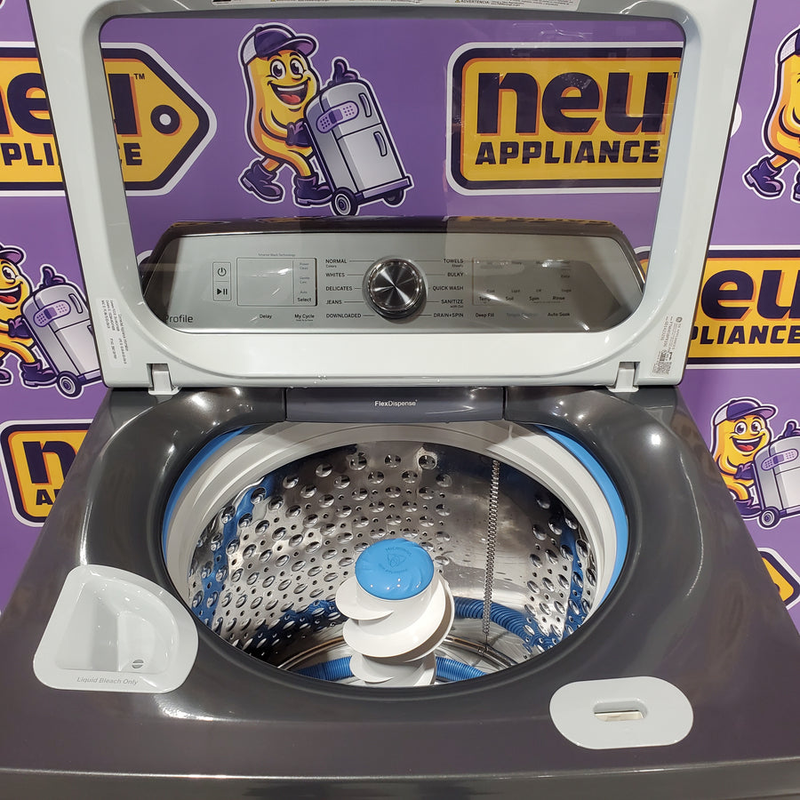 GE Profile™ ENERGY STAR® 4.9 cu. ft. Capacity Washer with Smarter Wash Technology and FlexDispense™ 20232728 - PTW605BPRDG - Open Box