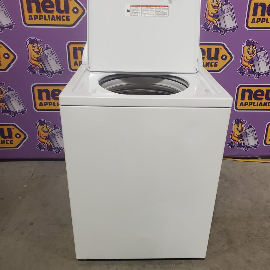 Whirlpool 3.8–3.9 Cu. Ft.  Top Load Washer with 2 in 1 Removable Agitator and Soil Level Selection WTW4957PW - Certified Refurbished and Whirlpool 7-cu ft Vented Electric Dryer WED4815EW - Scratch & Dent (Minor)