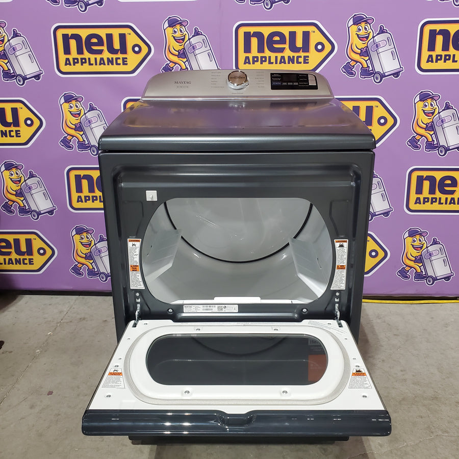 Maytag 5.3 Cu. Ft. Pet Pro Top Load Impeller Washer with Extra Power MTW7200RF - Open Box and Maytag 7.4 Cu. Ft. Pet Pro Top Load Electric Dryer with Sanitize Cycle MED7205RF - Open Box)
