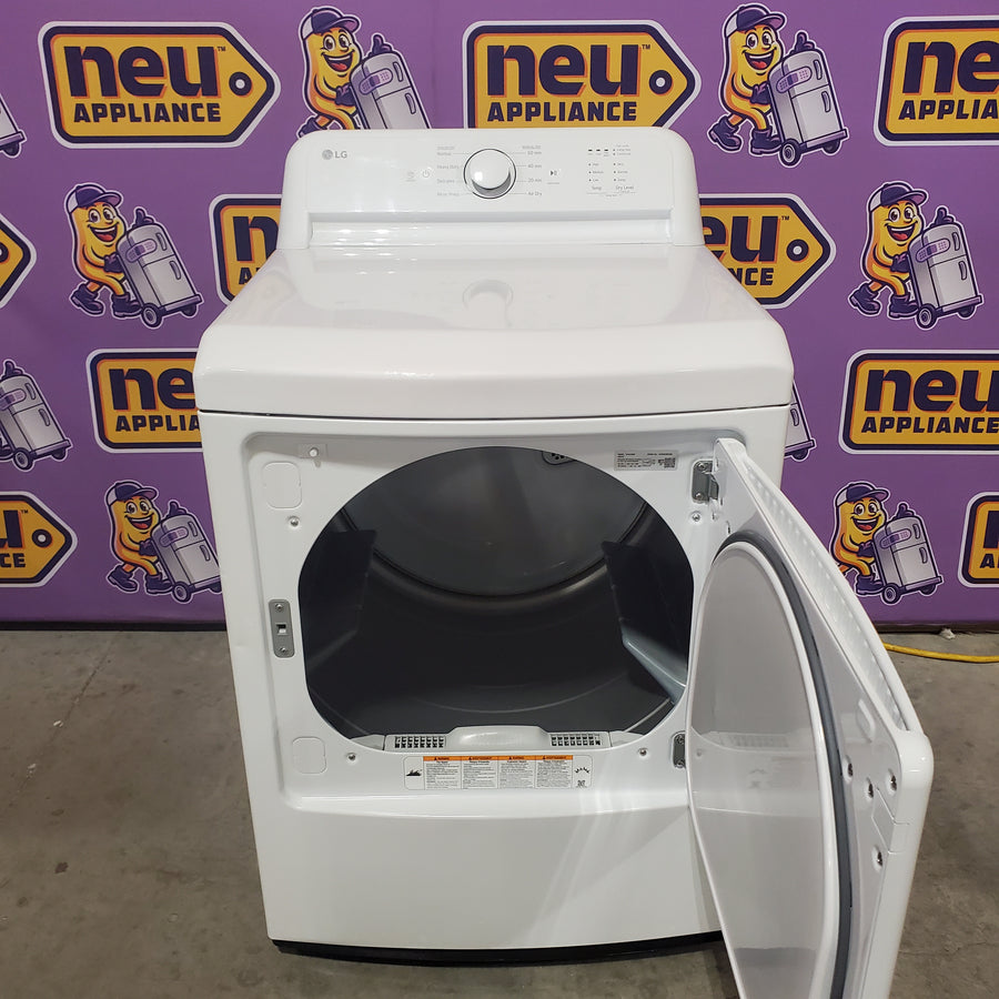 LG 7.3 Cu. Ft. Electric Rear Control Ultra Large Capacity Dryer in White with Sensor Dry DLE6100W - Certified Refurbished