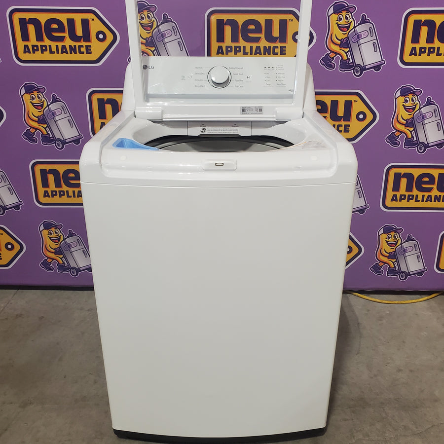 LG Top Load 4.1 Cu. Ft. Washer with TurboDrum Technology in White WT6105CW - Certified Refurbished and LG 7.3 Cu. Ft.  Electric Rear Control Ultra Large Capacity Dryer in White with Sensor Dry DLE6100W - Certified Refurbished