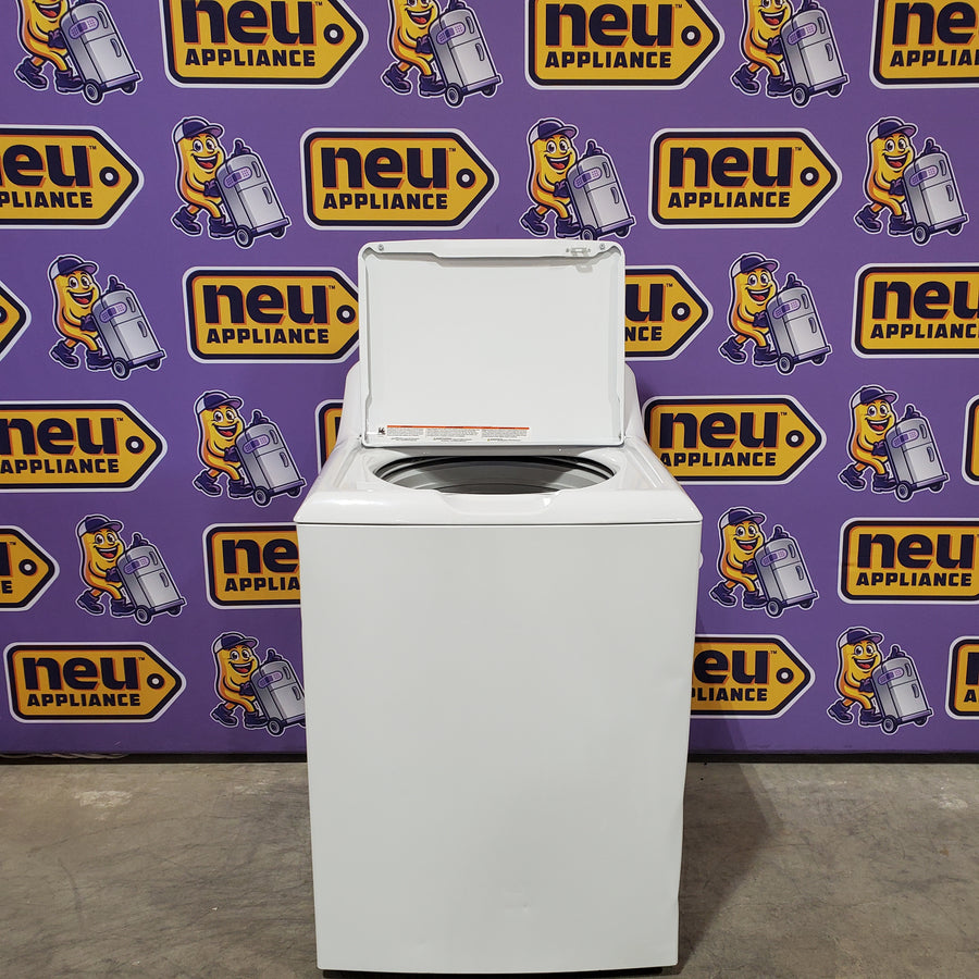 GE® 4.5 cu. ft. Capacity Washer with Stainless Steel Basket in White GTW465ASNWW - Certified Refurbished and GE White Electric 7.2 Cu. Ft. Dryer with Aluminized Alloy Drum GTD42EASJWW - Certified Refurbished