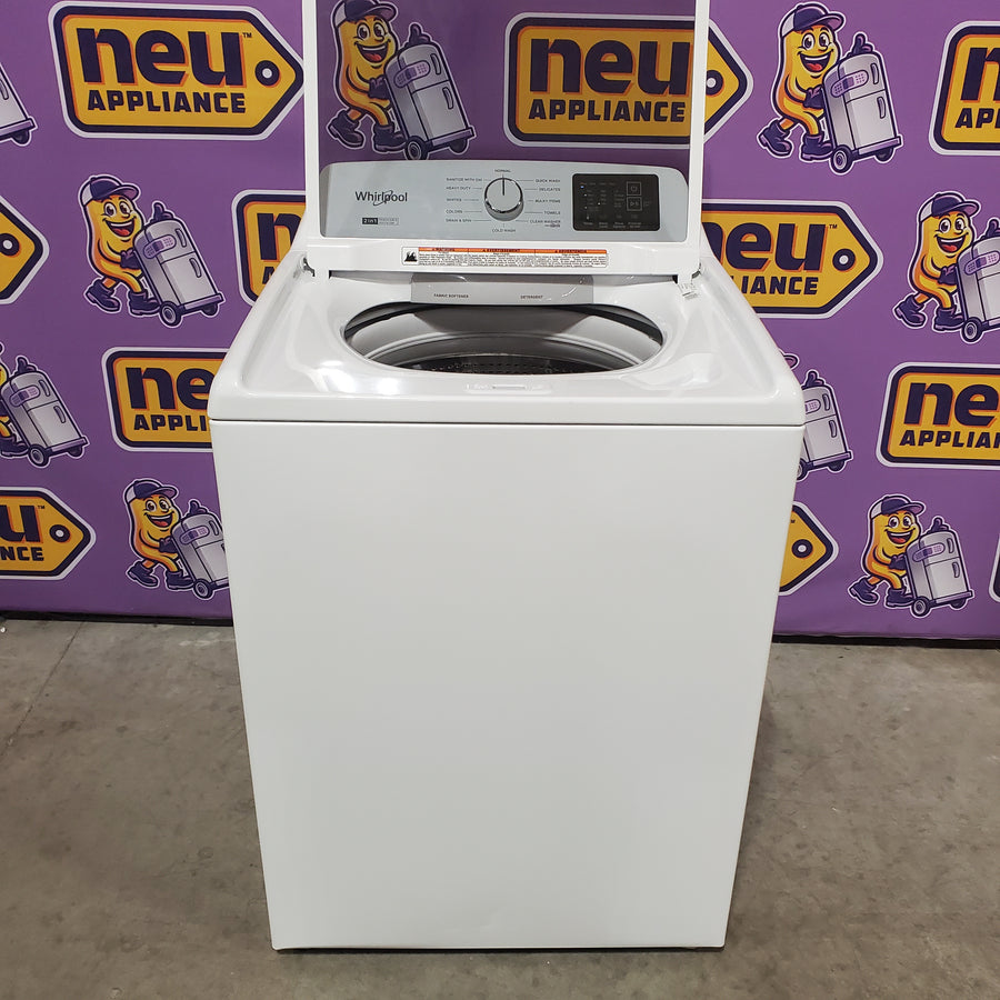 Whirlpool® 4.2-4.3 Cu. Ft. Top Load Washer with 2-in-1 Removable Agitator and Soft Close Glass Lid WTW4307SW - Scratch & Dent (Minor)