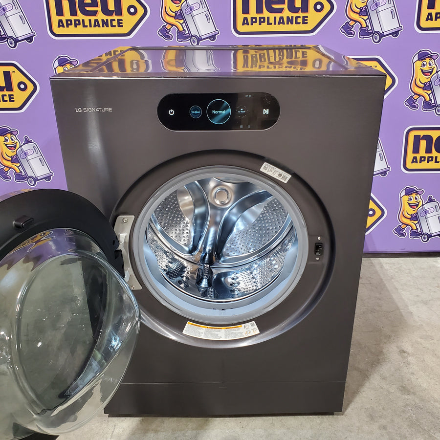 LG SIGNATURE 5.8 cu. ft. Smart Front Load Washer with ezDispense® and Touch LCD Control WM9901HBA - Scratch & Dent (Moderate)