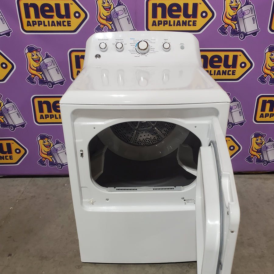 GE White Electric 7.2 Cu. Ft. Dryer with Aluminized Alloy Drum GTD42EASJWW - Certified Refurbished