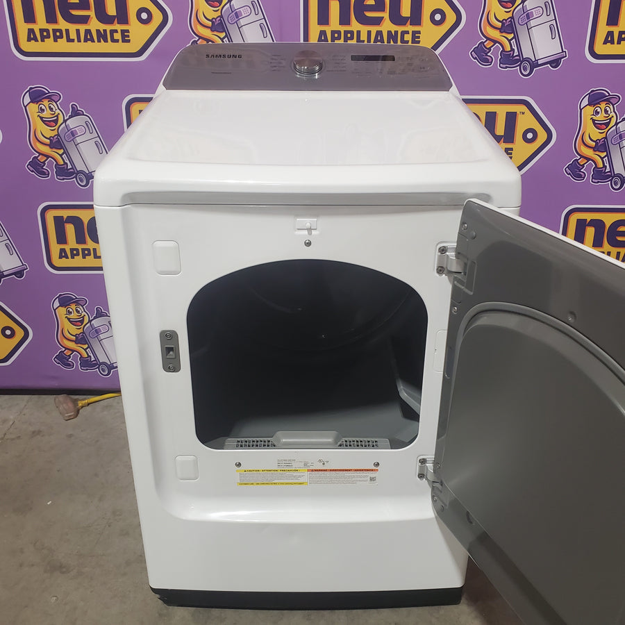 Samsung White Top Load 5.0 Cu. Ft. Washer with Active Water Jet WA50R5200AW - Certified Refurbished and Samsung White Electric 7.4 Cu. Ft. Dryer with Sensor Dry DVE50R5200W - Certified Refurbished