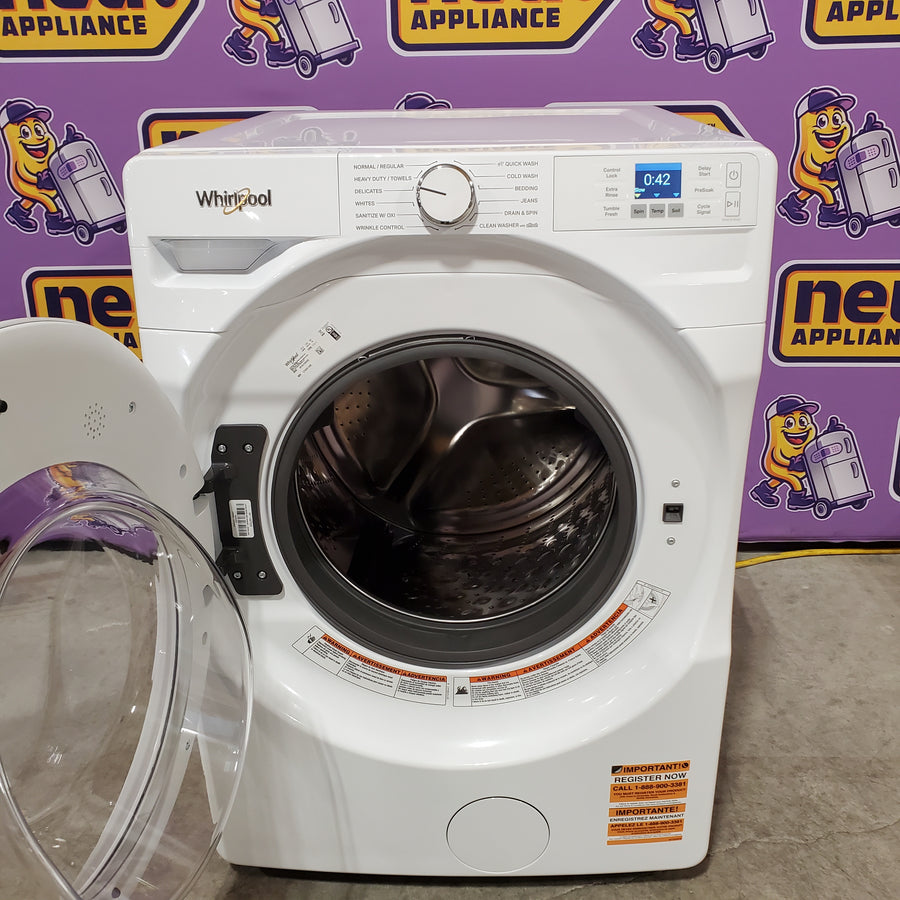Whirlpool White Front Load Energy Star 4.5 Cu. Ft. Washer with Tumble Fresh Option and Sanitize Cycle with Oxi 22442616 - WFW4720RW - Open Box