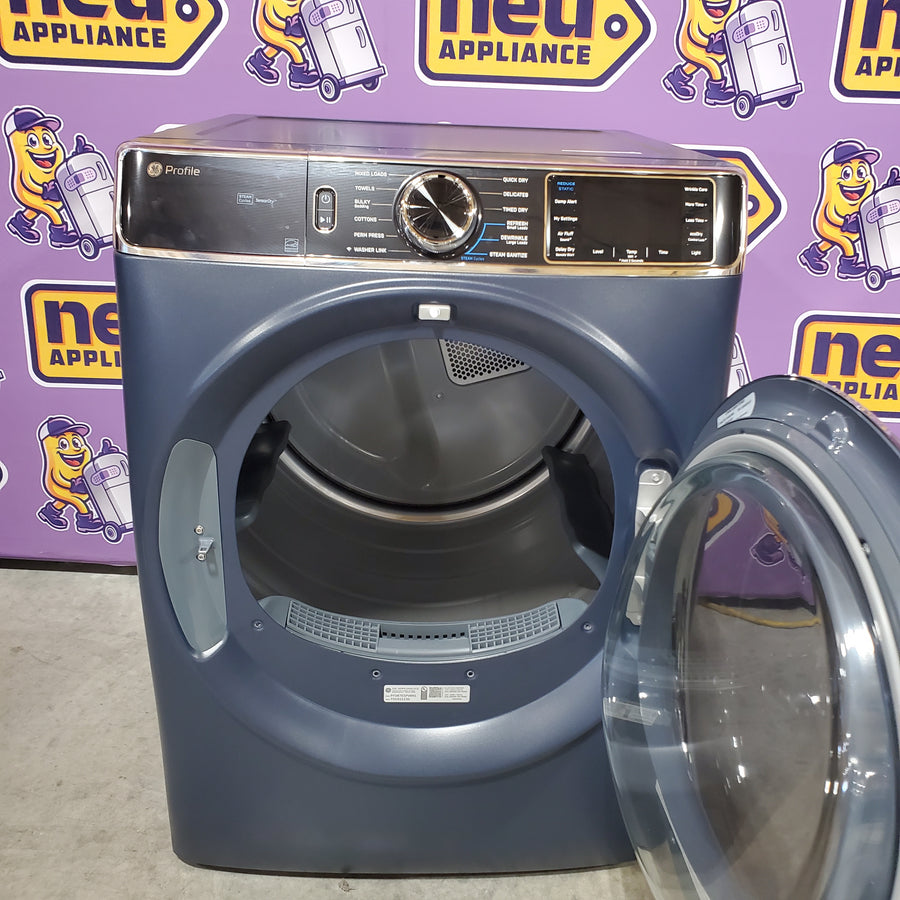 GE Profile Smart Front Load Electric 7.8 Cu. Ft. Capacity Dryer with Steam and Sanitize Cycle PFD87ESPVRS - Open Box