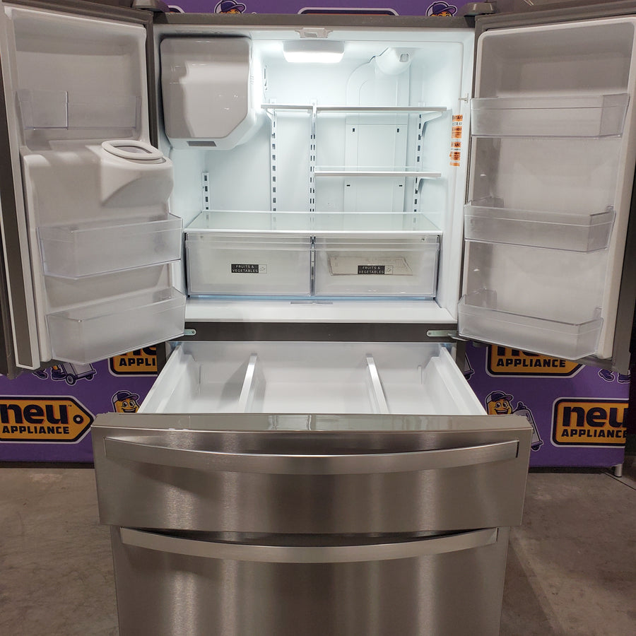 Whirlpool French Door 24.5 Cu. Ft. Capacity Bottom Mount Refrigerator in Fingerprint Resistant Stainless Steel WRMF3636RZ - Scratch & Dent (Minor)