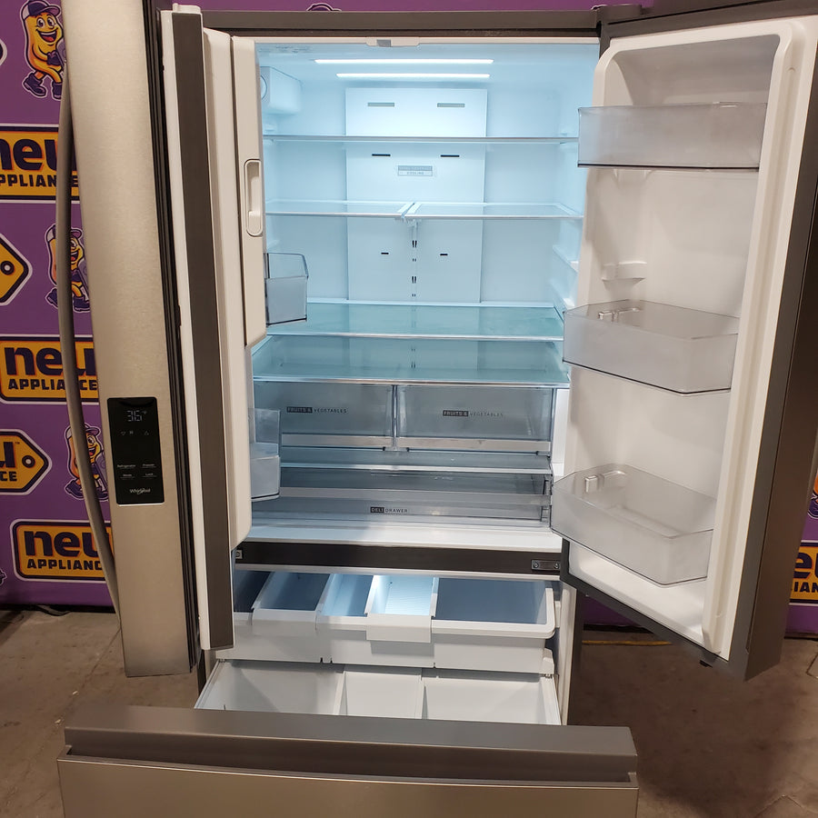 Whirlpool French Door Refrigerator in Fingerprint Resistant Stainless Finish with In-Door Water and Ice Maker - 30 cu. ft. WRFF3536SZ - Scratch & Dent (Minor)