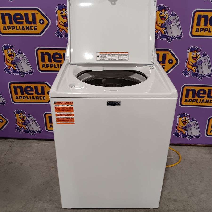Maytag 4.5 cu. ft. Capacity Top Load Washer with Power™ Agitator and Deep Fill MVW4505MW - Scratch & Dent (Moderate) and Maytag 7.0 cu. ft. Capacity Top Load Electric Wrinkle Prevent Dryer 16286 - MED4500MW - Scratch & Dent (Minor)