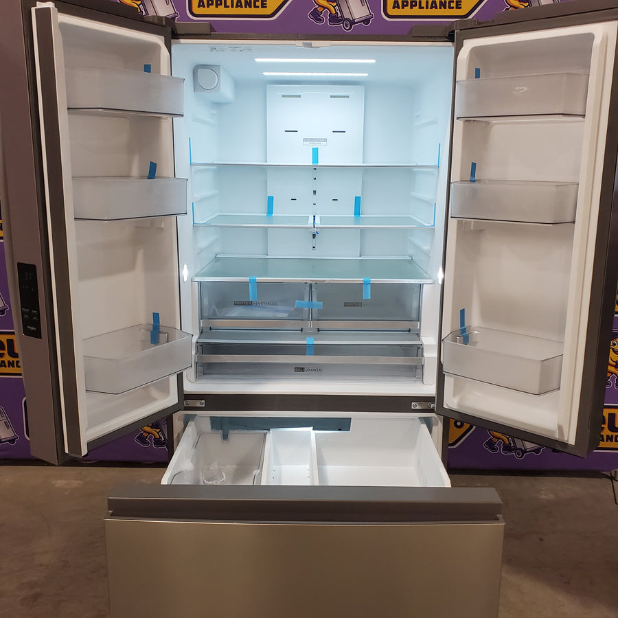 Whirlpool French Door 31 Cu. Ft. Refrigerator with Total Coverage Cooling in Fingerprint Resistant Stainless Steel 22121489 - WRFF3136SZ - Scratch & Dent (Moderate)