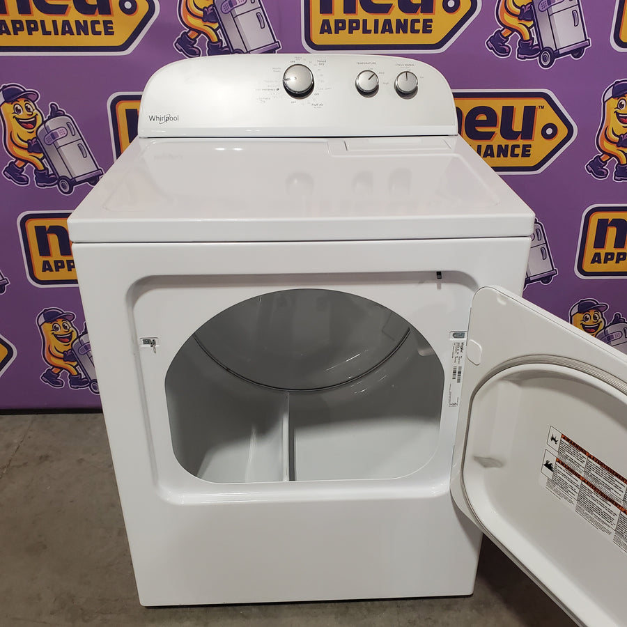 Whirlpool 3.8–3.9 Cu. Ft.  Top Load Washer with 2 in 1 Removable Agitator and Soil Level Selection WTW4957PW - Certified Refurbished and Whirlpool 7-cu ft Vented Electric Dryer WGD4815EW - Open Box
