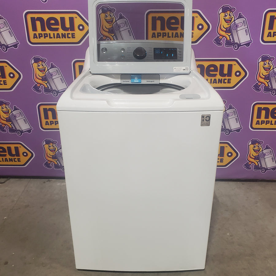 GE® ENERGY STAR® 4.8 cu. ft. Capacity Washer with Sanitize w/Oxi and FlexDispense® in White GTW720BSNWS - Certified Refurbished