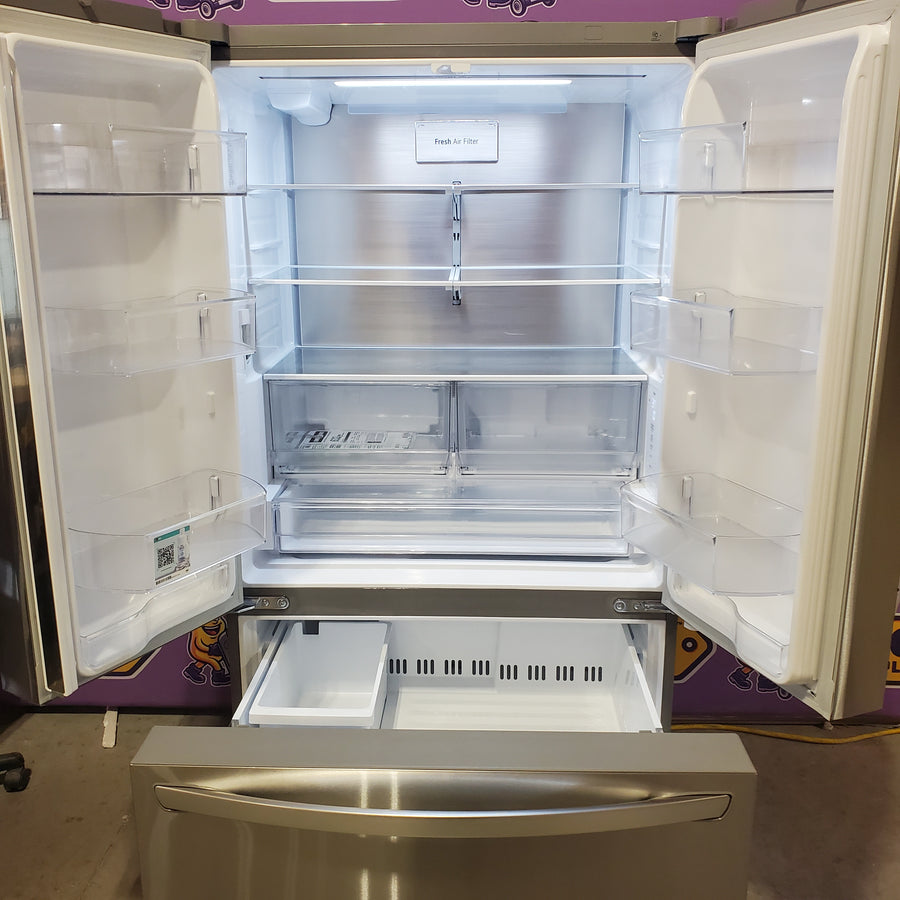 LG 27 cu. ft. Smart Counter-Depth MAX™ French Door Refrigerator with Linear Cooling™ and Internal Water Dispenser LRFLC2706S - Scratch & Dent (Minor)