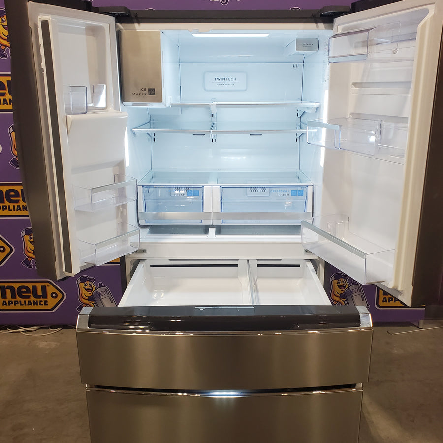 Frigidaire Gallery 26 Cu. Ft. Standard-Depth 4-Door French Door Refrigerator in Fingerprint Resistant Stainless Steel GRMS2773AF - Scratch & Dent (Minor)
