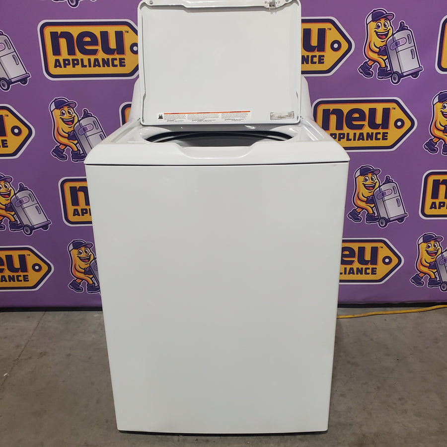 GE® 4.5 cu. ft. Capacity Washer with Stainless Steel Basket in White GTW465ASNWW - Certified Refurbished and GE White Electric 7.2 Cu. Ft. Dryer with Aluminized Alloy Drum GTD42EASJWW - Certified Refurbished