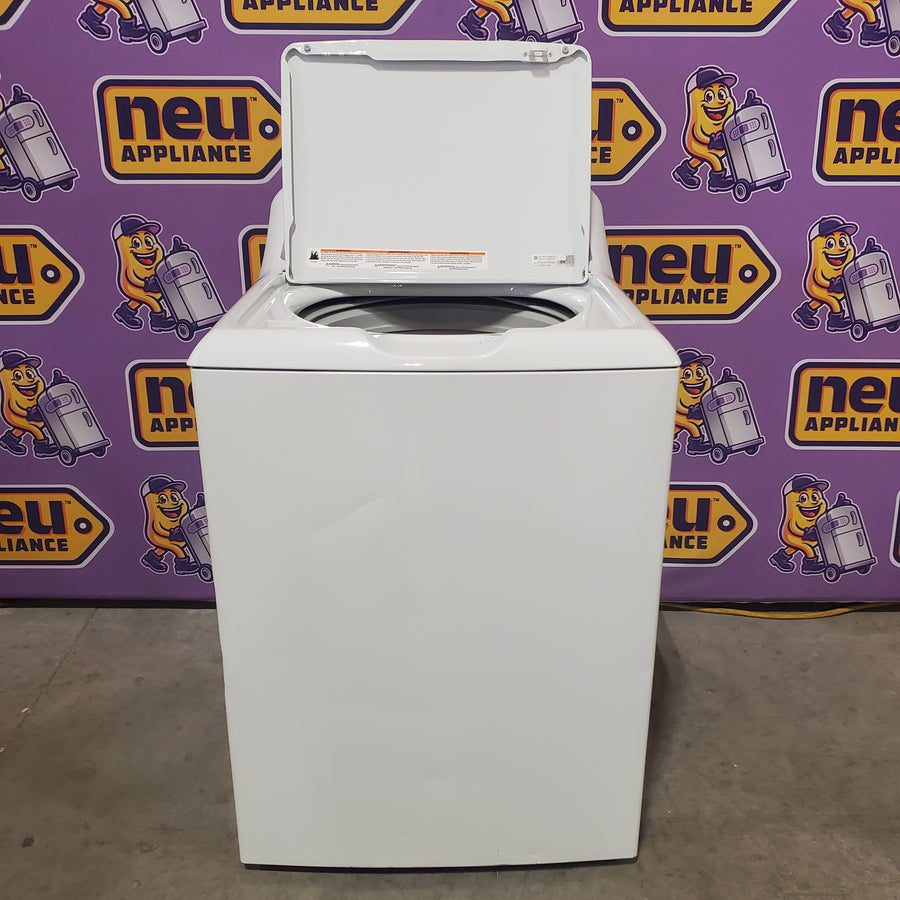 GE 4.6 cu. ft. High-Efficiency White Top Load Washer with Infusor, ENERGY STAR GTW500ASNWS - Certified Refurbished