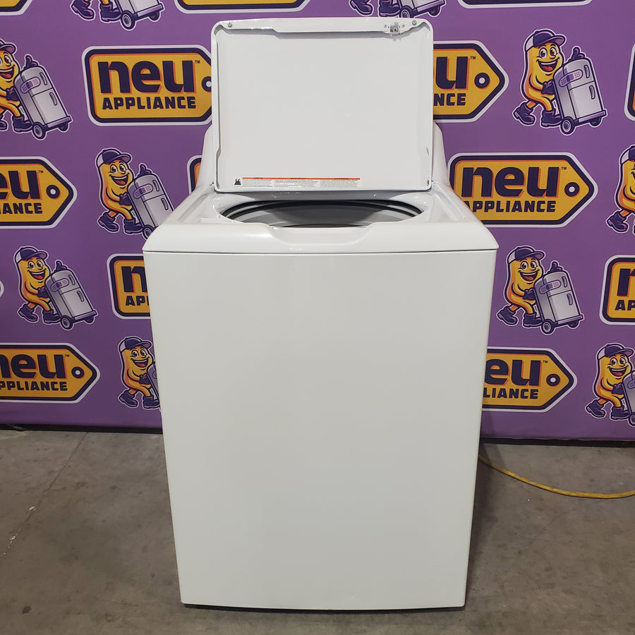 GE White Top Load 4.2 Cu. Ft. Washer with Stainless Steel Basket and Dual Action Agitator GTW460ASJWW - Certified Refurbished and GE White Electric 7.2 Cu. Ft. Dryer with Aluminized Alloy Drum GTD42EASJWW - Certified Refurbished
