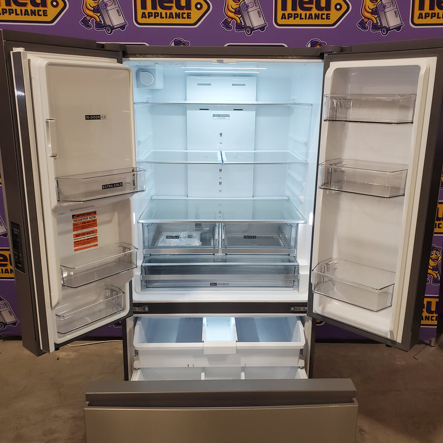 Whirlpool French Door 30 cu ft Refrigerator in Fingerprint Resistant Stainless Finish with In-Door Water and Ice Maker - 30 cu. ft. WRFF3536SZ - Scratch & Dent (Minor)