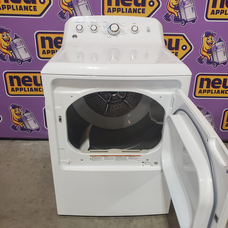 GE White Electric 7.2 Cu. Ft. Dryer with Aluminized Alloy Drum GTD42EASJWW - Certified Refurbished