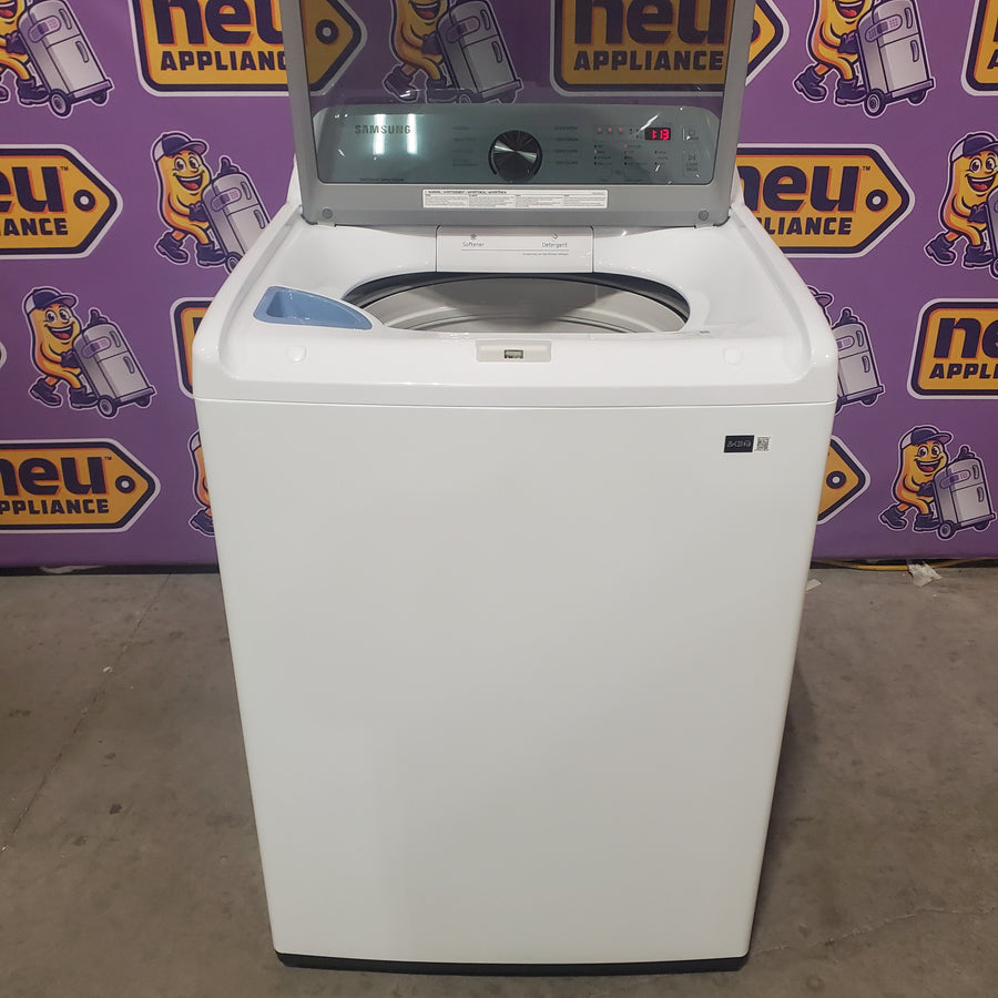 Samsung 4.5 cu. ft. Top Load Washer with Vibration Reduction Technology+ in White WA45T3200AW - Scratch & Dent (Minor)