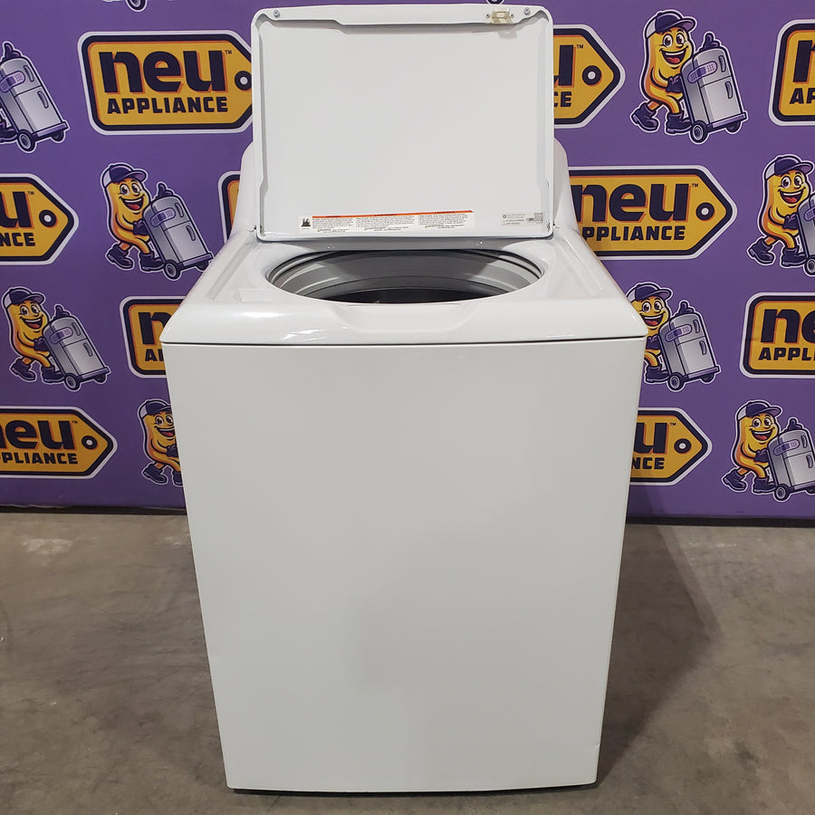 GE® 4.5 cu. ft. Capacity Washer with Stainless Steel Basket in White GTW465ASNWW - Certified Refurbished