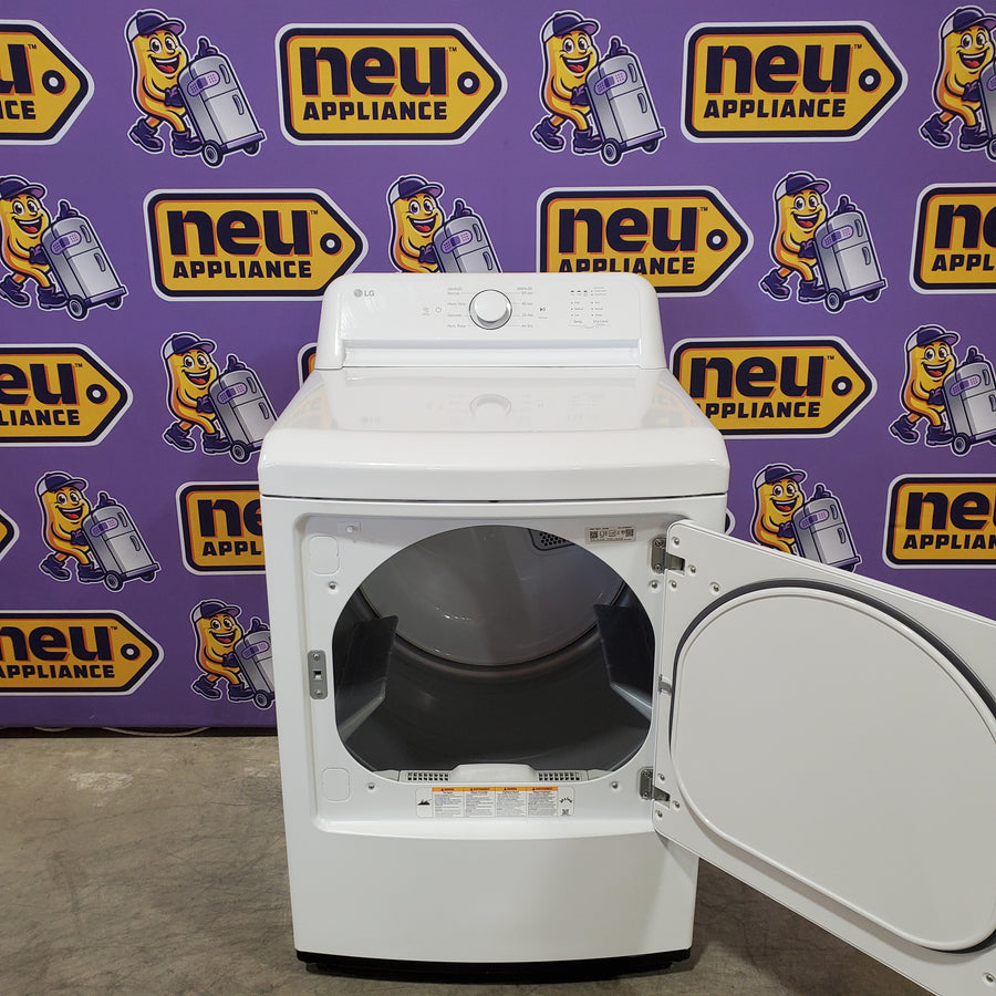 LG 7.3 Cu. Ft. Electric Rear Control Ultra Large Capacity Dryer in White with Sensor Dry DLE6100W - Open Box