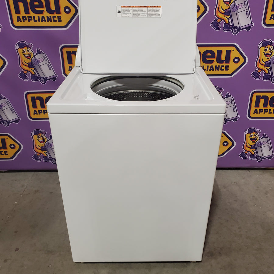 Whirlpool 3.8–3.9 Cu. Ft. Top Load Washer with 2 in 1 Removable Agitator and Soil Level Selection WTW4957PW - Certified Refurbished and Whirlpool White Electric 7.0 Cu. Ft. Dryer with Auto Dry WED4950HW - Certified Refurbished
