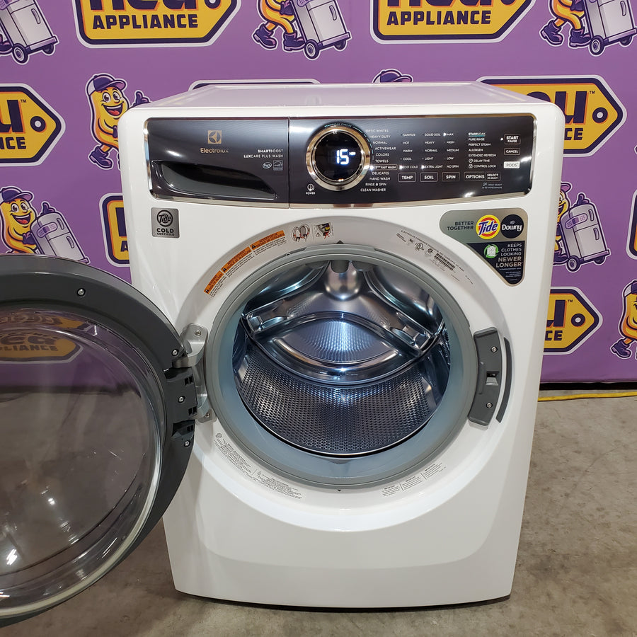 Electrolux 4.5 Cu.Ft. Stackable Front Load Washer with Steam and SmartBoost Wash System ELFW7637AW - Open Box