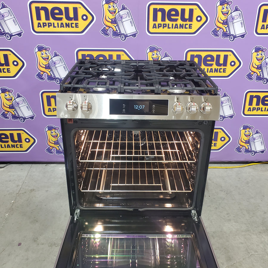 Frigidaire Gallery 6 cu. ft. 5 Burner Slide-In Gas Range with Total Convection and Air Fry in Smudge Proof Stainless Steel GCFG3060BF - Certified Refurbished