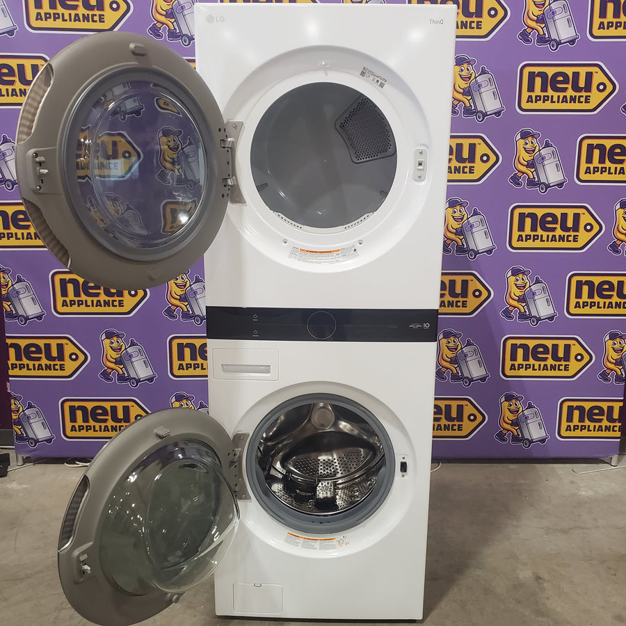 LG Front Load Wash Tower with Center Control 4.5 Cu. Ft. Washer and 7.4 Cu. Ft. Dryer WKE100HWA - Open Box