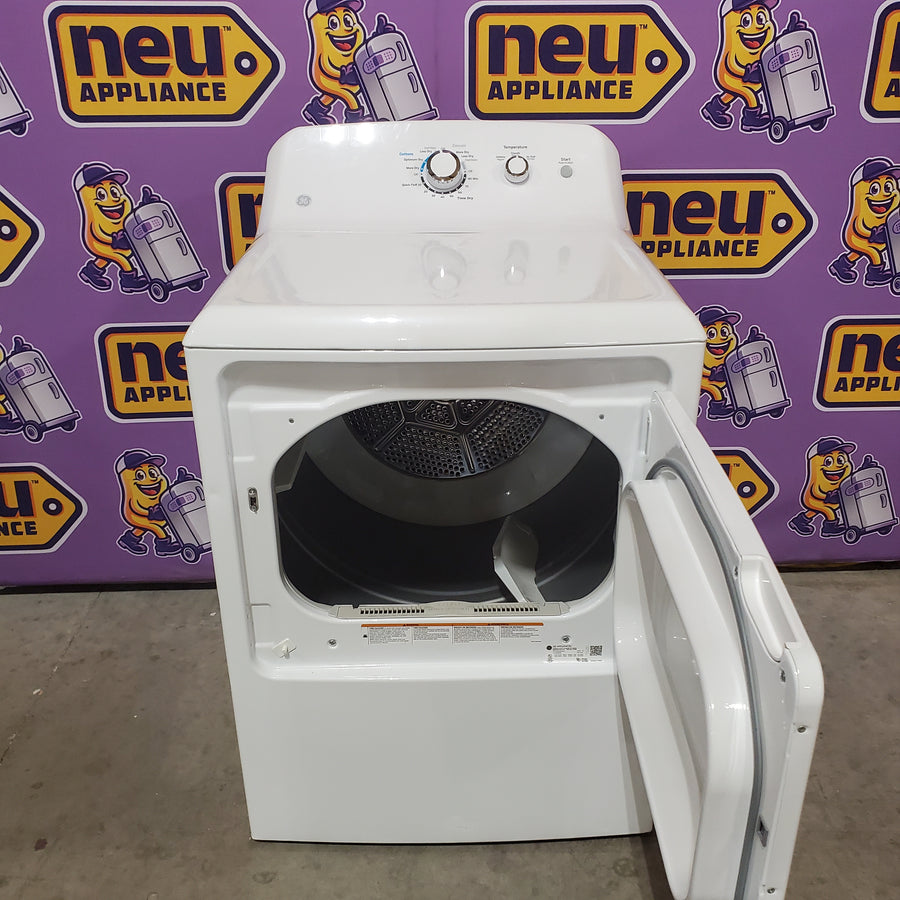 GE White Top Load 4.2 Cu. Ft. Washer with Stainless Steel Basket and Dual Action Agitator GTW460ASJWW - Certified Refurbished and GE 7.2 cu. ft. Capacity Aluminized Alloy Drum Electric Dryer GTD33EASKWW - Certified Refurbished