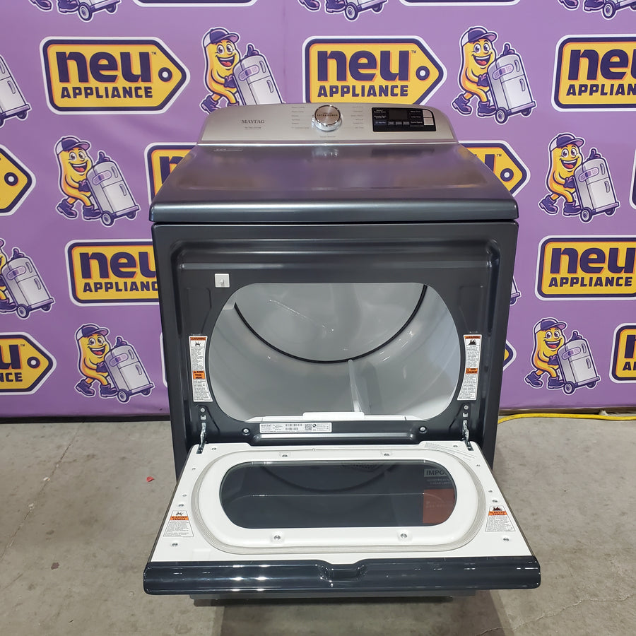 Maytag 7.4 Cu. Ft. Pet Pro Top Load Electric Dryer with Sanitize Cycle MED7205RF - Scratch & Dent (Minor)