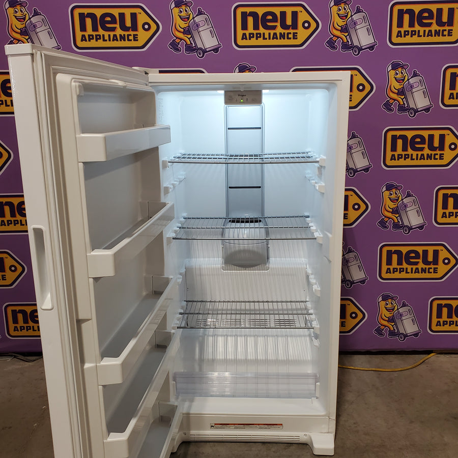 Whirlpool 16 cu. ft. Upright Freezer with LED Lighting WZF34X16DW - Scratch & Dent (Moderate)