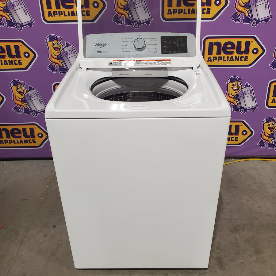 Whirlpool® 4.2-4.3 Cu. Ft. Top Load Washer with 2-in-1 Removable Agitator and Soft Close Glass Lid WTW4307SW - Open Box