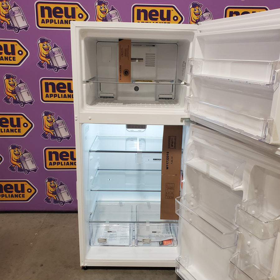 Whirlpool 19.3 Cu. Ft. Freestanding Top-Freezer Garage Ready Refrigerator in White WRTX5419SW - Scratch & Dent (Minor)