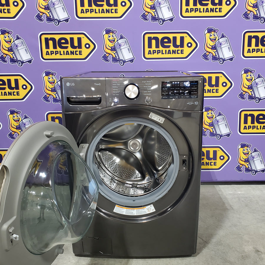 LG Front Load 4.5 Cu. Ft. Washer with TurboWash 360 Technology WM4000HBA - Scratch & Dent (Minor) and LG Smart Wi-Fi Enabled Front Load Electric 7.4 Cu. Ft. Dryer with TurboSteam 16267 - DLEX4000B - Scratch & Dent (Minor)
