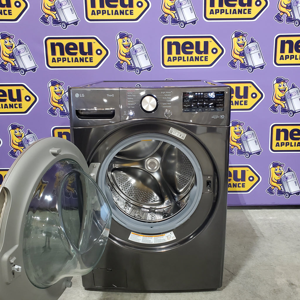 Pictures of LG Front Load 4.5 Cu. Ft. Washer with TurboWash 360 Technology WM4000HBA - Scratch & Dent (Minor) and LG Smart Wi-Fi Enabled Front Load Electric 7.4 Cu. Ft. Dryer with TurboSteam 16267 - DLEX4000B - Scratch & Dent (Minor) - Neu Appliance Outlet - Discount Appliance Outlet in Austin, Tx