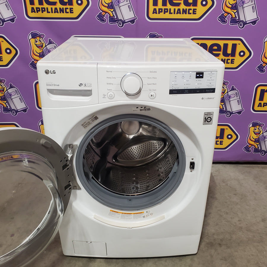 LG Ultra Large Capacity Front Load 4.5 Cu. Ft. Washer in White with ColdWash Technology WM3400CW - Scratch & Dent (Moderate) and LG 7.4 cu. ft. Large Capacity Electric Dryer in White DLE3400W - Open Box