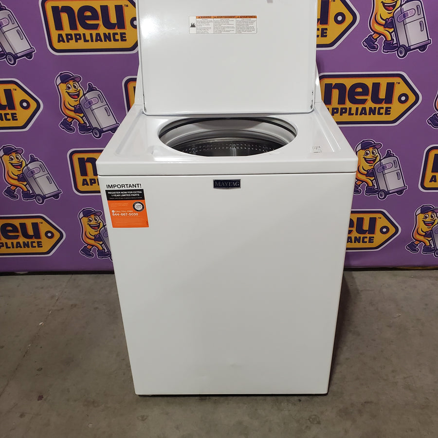 Maytag Top Load 3.8 cu. ft. Washer with Deep Fill and Quick Wash Cycle MVW4005SW - Scratch & Dent (Minor) and Maytag Top Load Electric Wrinkle Prevent 7.0 cu. ft. Dryer with Auto Dry MED4005SW - Scratch & Dent (Moderate)